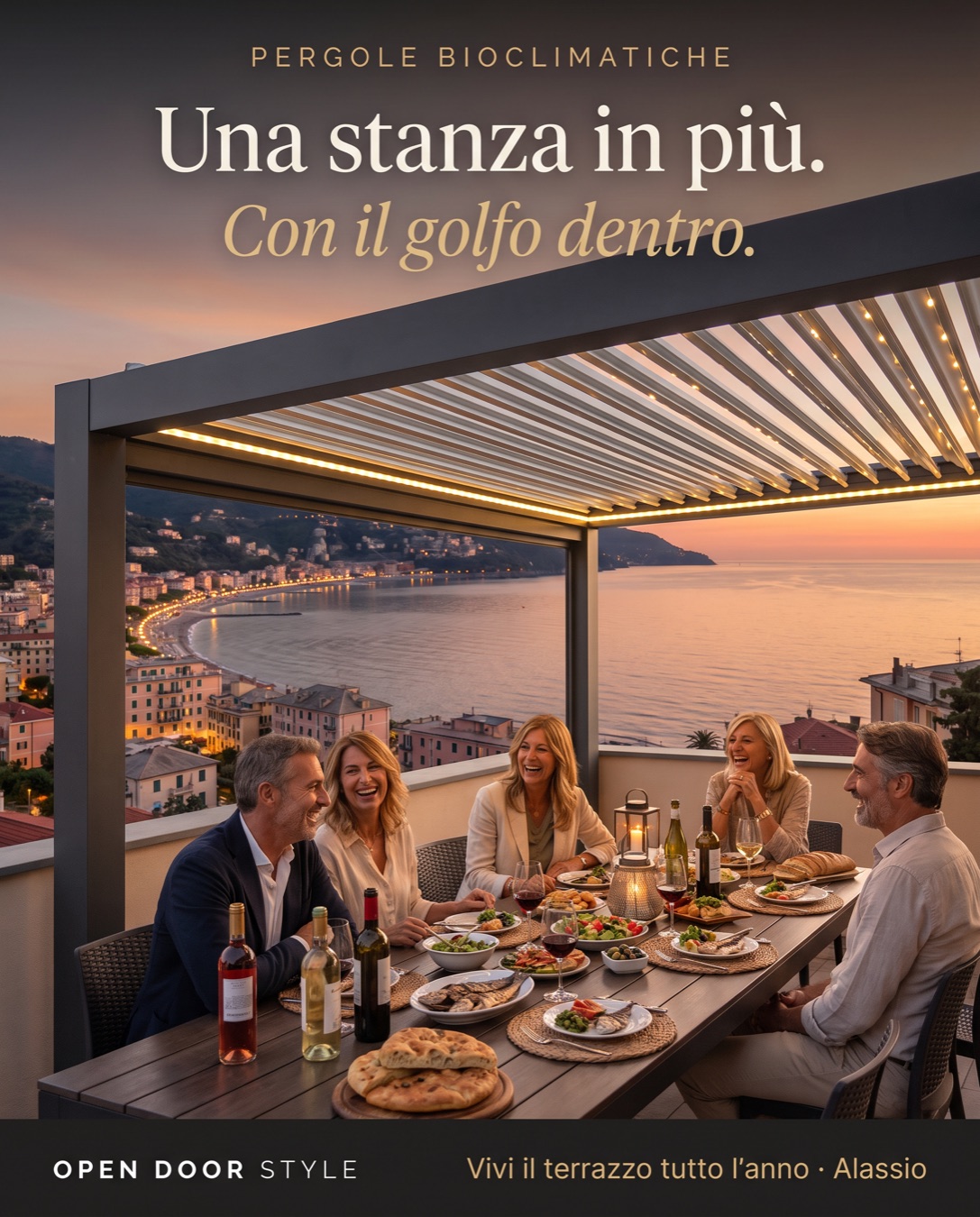 Creatività Opendoorstyle dedicata a pergole bioclimatiche