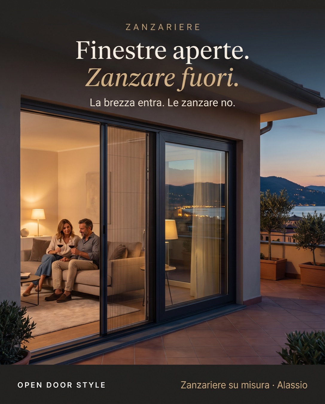 Creatività Opendoorstyle dedicata a zanzariere su misura